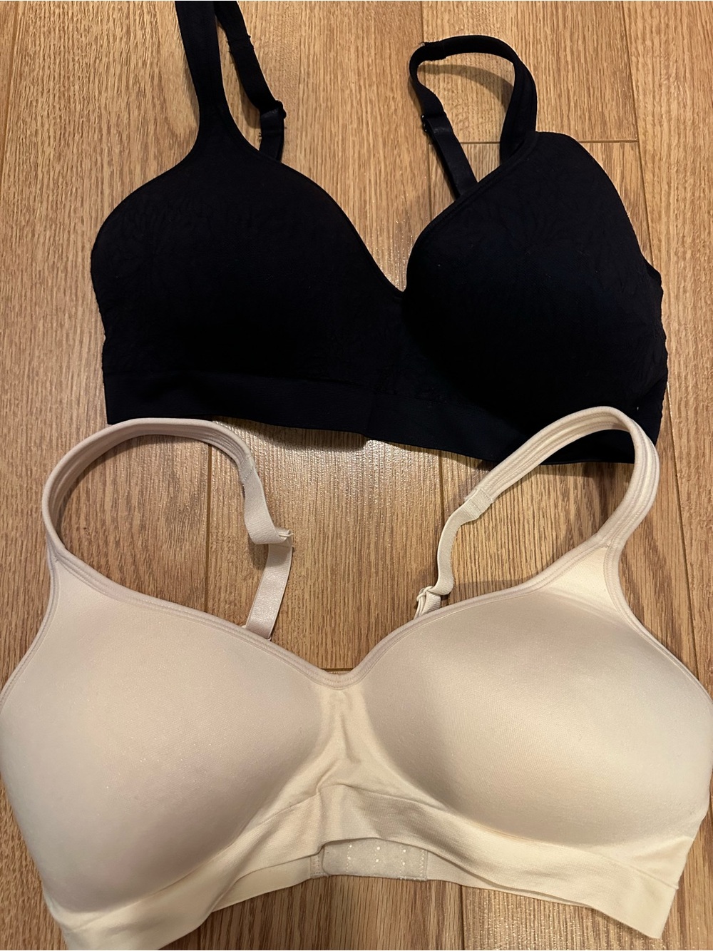 Midnight by Carole Hochman Black & Nude Wireless Comfort Bras